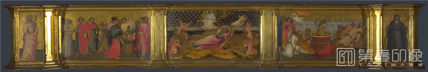 油画-大英博物馆藏画-Giovanni dal Ponte - Scenes from the Life of Saint John the Baptist-0983
